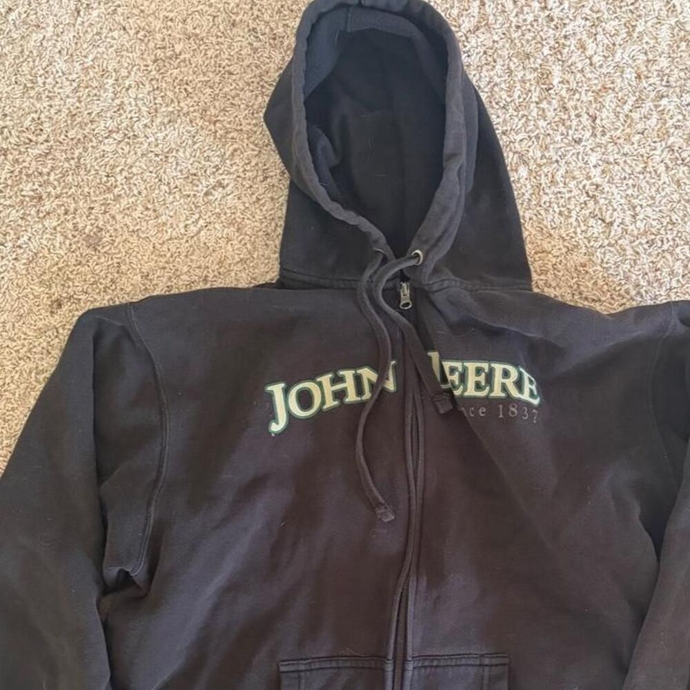 John-deere Men's Black Hoodie